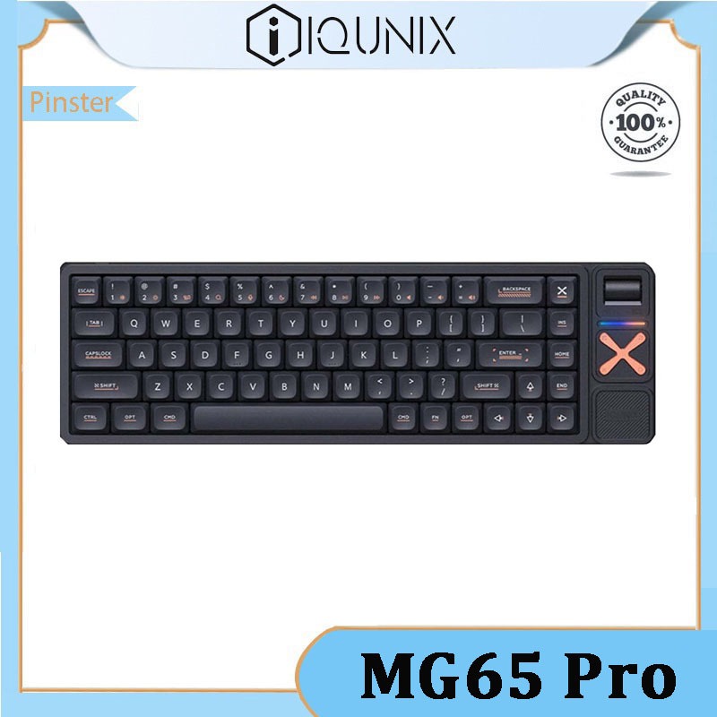 IQUNIX MG65/MG65 Pro คีย์บอร์ดเชิงกลสวิตช์ต่ําไร้สายการปรับสามโหมด Mac แท็บเล็ตสํานักงานเกมบางเฉียบ