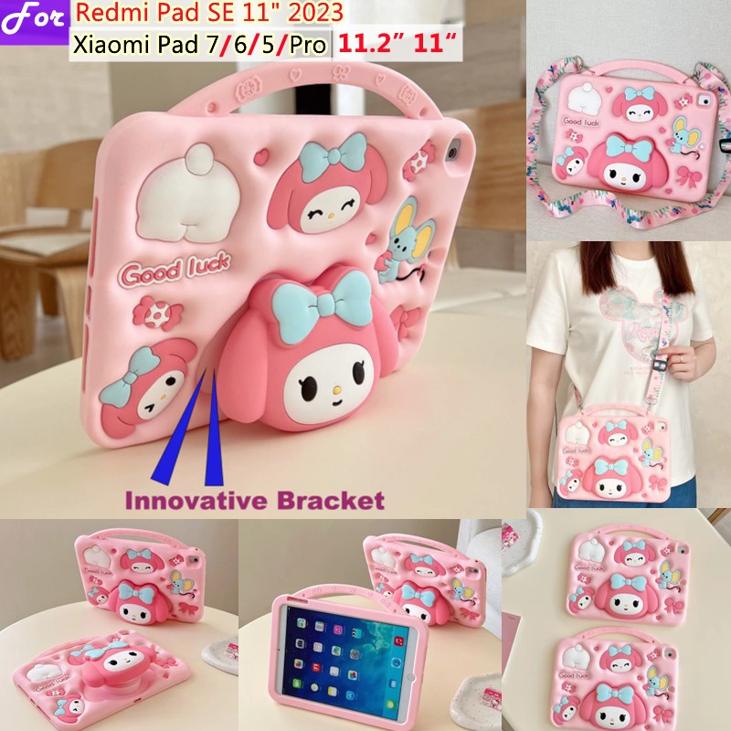 ปลอกลูกแมวน่ารักรูปแบบสําหรับRedmi Pad SE 11 นิ้ว 2023 Xiaomi Mi Pad 7 6 5 MiPad7 MiPad6 Mipad5pro M