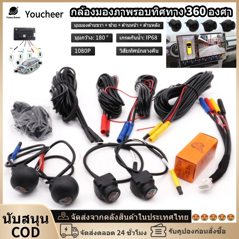 360 รถกล้องพาโนรามารอบทิศทางดู1080จุด อ่า ขวา+ซ้าย+ด้านหน้า+ด้านหลังดูระบบกล้องสําหรับ หุ่นยนต์ วิทยุอัตโนมัติ กลางคืน วิสัยทัศน์