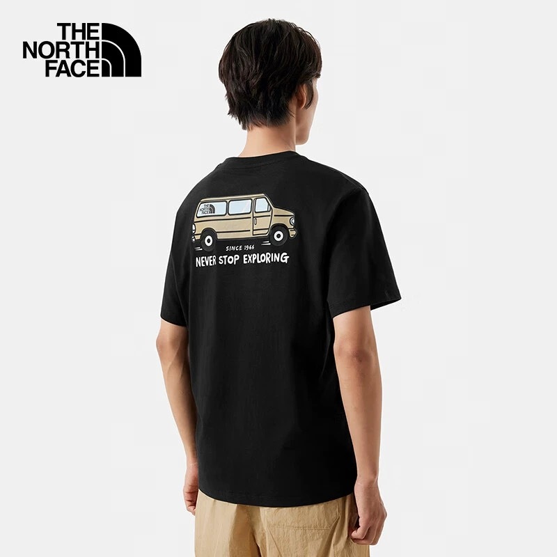 The north face เสื้อยืดคอกลมดูดซับเหงื่อและระบายอากาศได้ใหม่สําหรับกีฬากลางแจ้ง