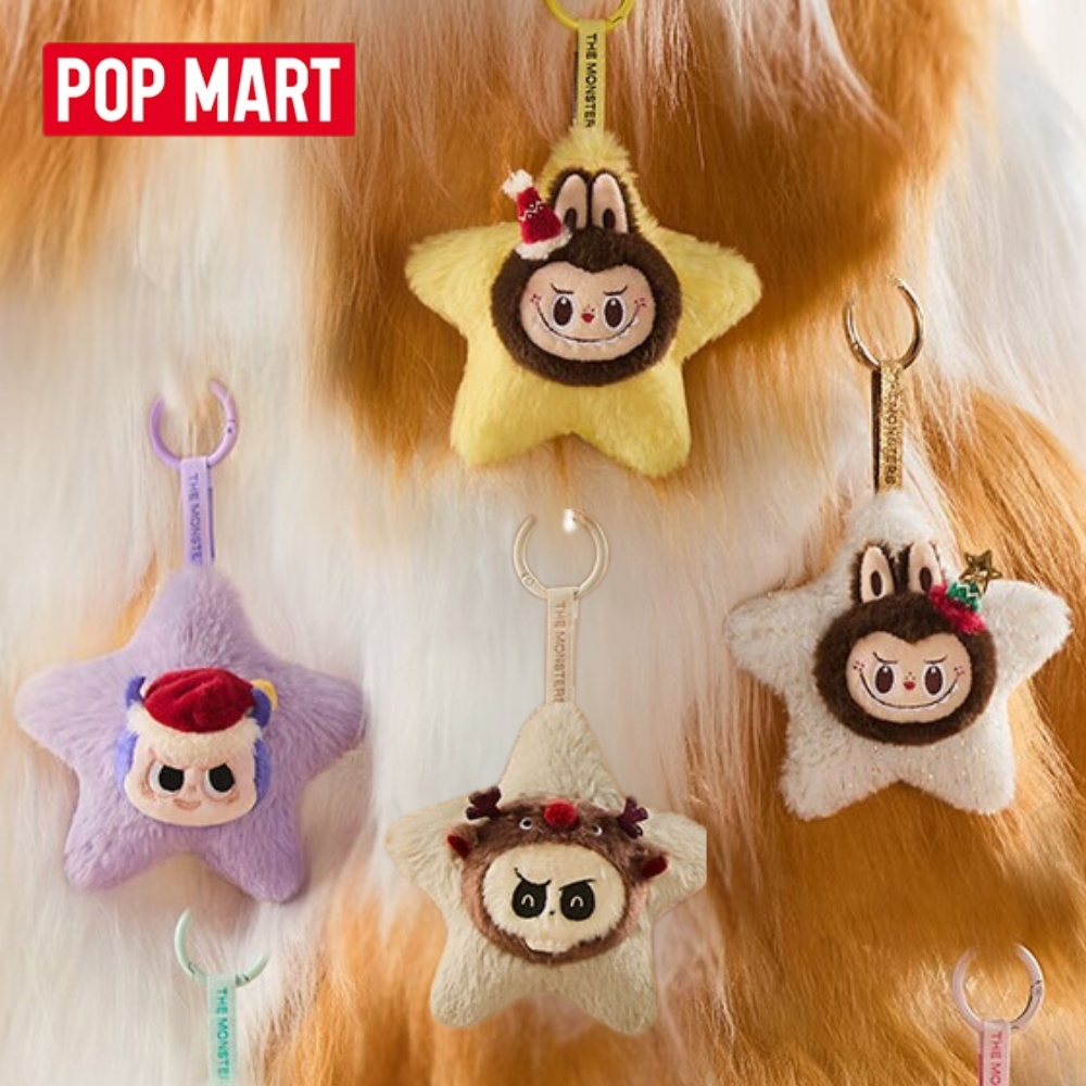 POPMART THE MONSTERS Classic Series Sparkling Plush Pendant Christmas Tree Star Mystery Box LABUBU กล่องผ้ากำมะหยี่