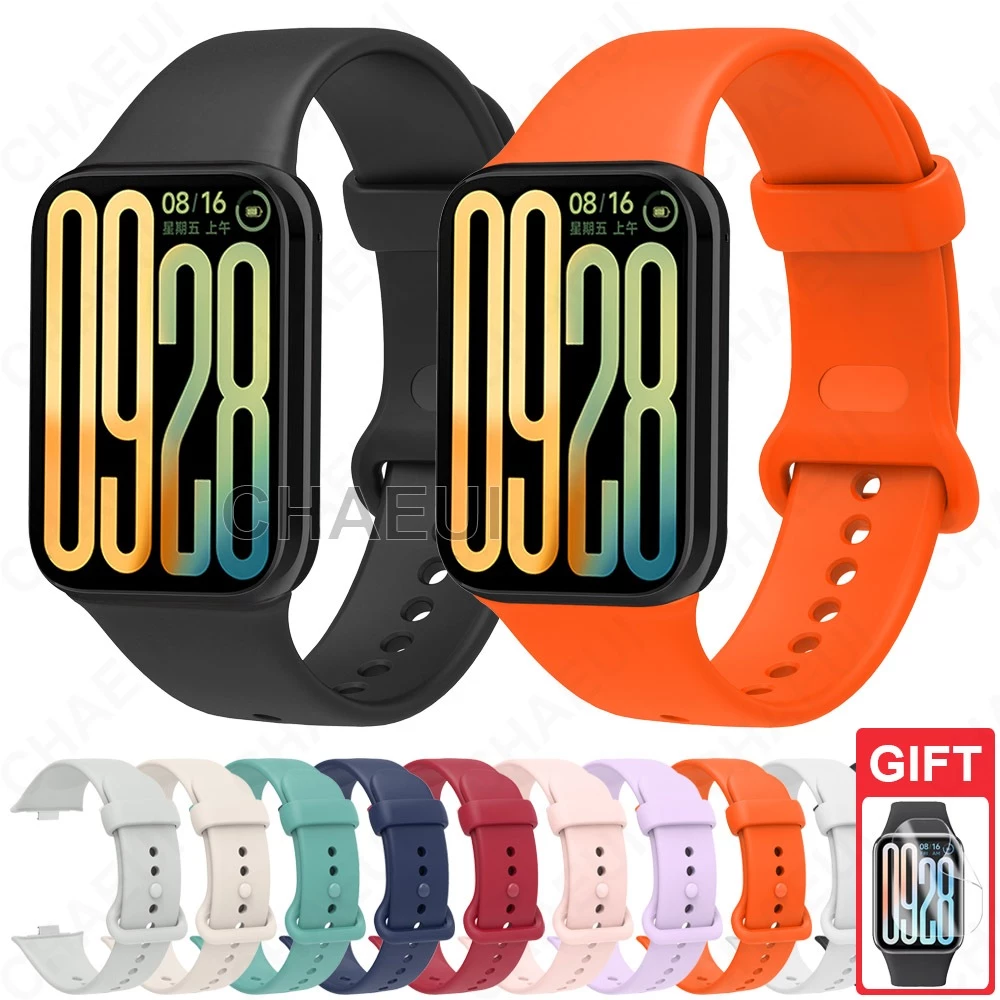 สายรัดซิลิโคนสร้อยข้อมือกีฬาอุปกรณ์เสริมสําหรับ Xiaomi Smart Band 10 9 8 Pro / Redmi Watch 6 5 4