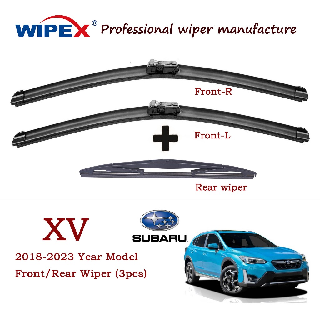 (ด้านหน้า + ด้านหลัง 3 ชิ้น) ชุดใบปัดน้ําฝน Subaru XV สําหรับ 2018 ถึง 2023 X V SUV Car Window Wiper