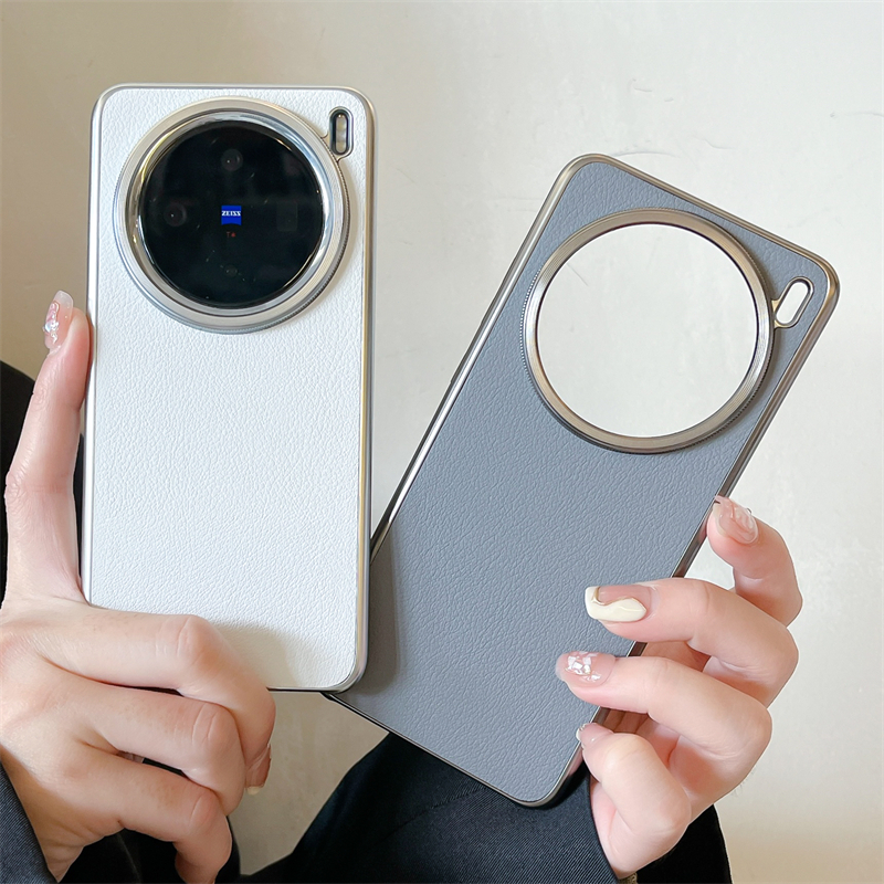 เคสลายลิ้นจี่ไฟฟ้าสําหรับvivo X200 X100 Ultra 100S ProปลอกSlim Hardเลนส์โลหะกันลื่นกันกระแทก