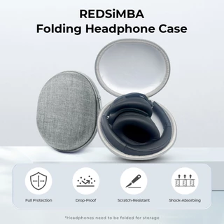 REDSIMBA กระเป๋าเดินทางแบบแข็งเข้ากันได้กับหูฟังแบบพับได้เหมาะสําหรับ,หูฟังครอบหู