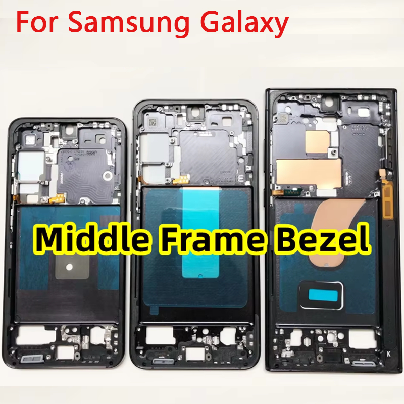 SAMSUNG ใหม่ที่ดีที่สุดสําหรับSamsung Galaxy S20 S22 S21 S23 Plus Ultra FEกลางกรอบด้านหน้าจอแสดงผลLCD BEZELแผ่นเทปคีย์