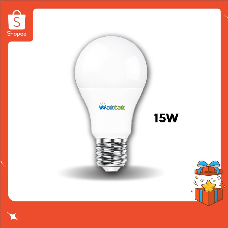 หลอดไฟled หลอดไฟแอลอีดี 15W Waktak รับประกัน 1 ปี ขั้วE27 แสงสีขาว /แสงสีเหลือง ไฟled หลอดไฟ led ไฟตกแต่ง หลอดไฟ led E27 หลอดประหยัดไฟ หลอดไฟตกแต่ง หลอดไฟคุณภาพดี ราคาประหยัด สินค้าพร้อมส่ง