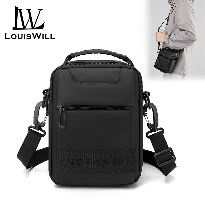 Louiswill กระเป๋าคาดเอว ขนาดเล็ก จุของได้เยอะ สะพายข้าง ลําลอง กันน้ํา แฟชั่นสําหรับผู้ชาย เหมาะกับการพกพาเดินทาง เล่นกีฬา กลางแจ้ง
