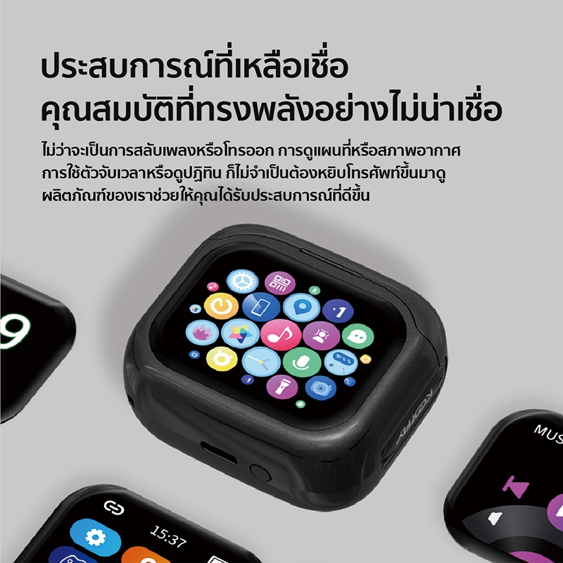 Koorfly EP1000 หูฟังไร้สายบลูทูธ LCD ลดเสียงรบกวน หูฟังบลูทูธ 5.4 หูฟังสมาร์ททัชสกรีน ฟังก์ชั่นแอพในตัว แบตเตอรี่ทนทาน Bluetooth earphones, ของขวัญเซอร์ไพรส์วันหยุดยาว!