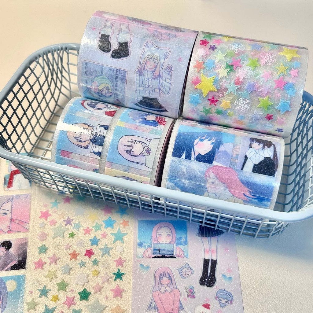 P PET Sticker Roll Cute Star Sticker Handbook Material diy