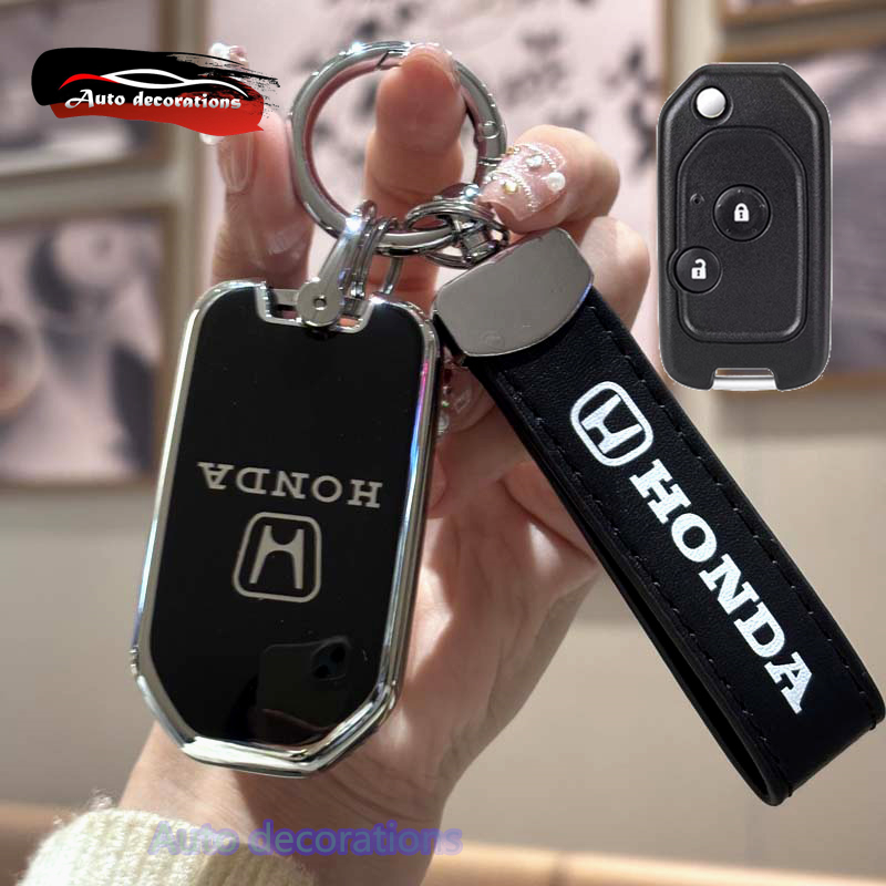 2ปุ่ม / 3ปุ่ม Honda Jazz เคสกุญแจรถ City Brio Civic Crv Accord ที่หุ้มกุญแจ ที่หุ้มกุญแจรถดัดแปลง พวงกุญแจฮอนด้า