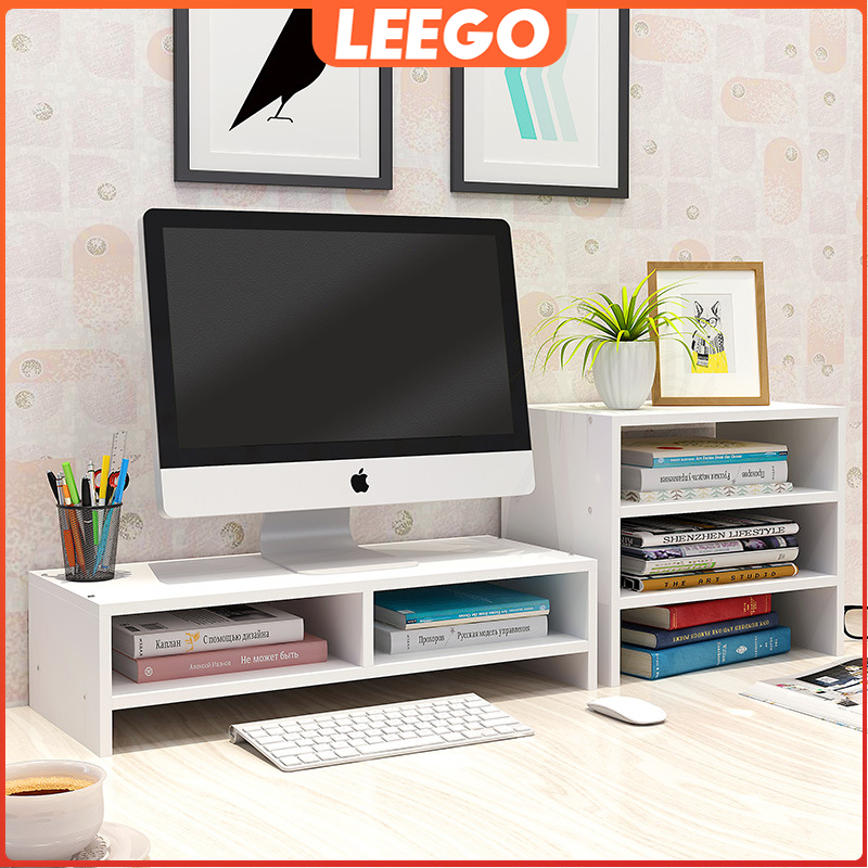 Leego  Desktop standing rack ชั้นวางคอมพิวเตอร์ที่วางจอคอมพิวเตอร์ ขาตั้งคอมพิวเตอร์ ชั้นวางหน้าจอคอม ที่วางคอมพิวเตอร์ ชั้นวางหน้าคอม