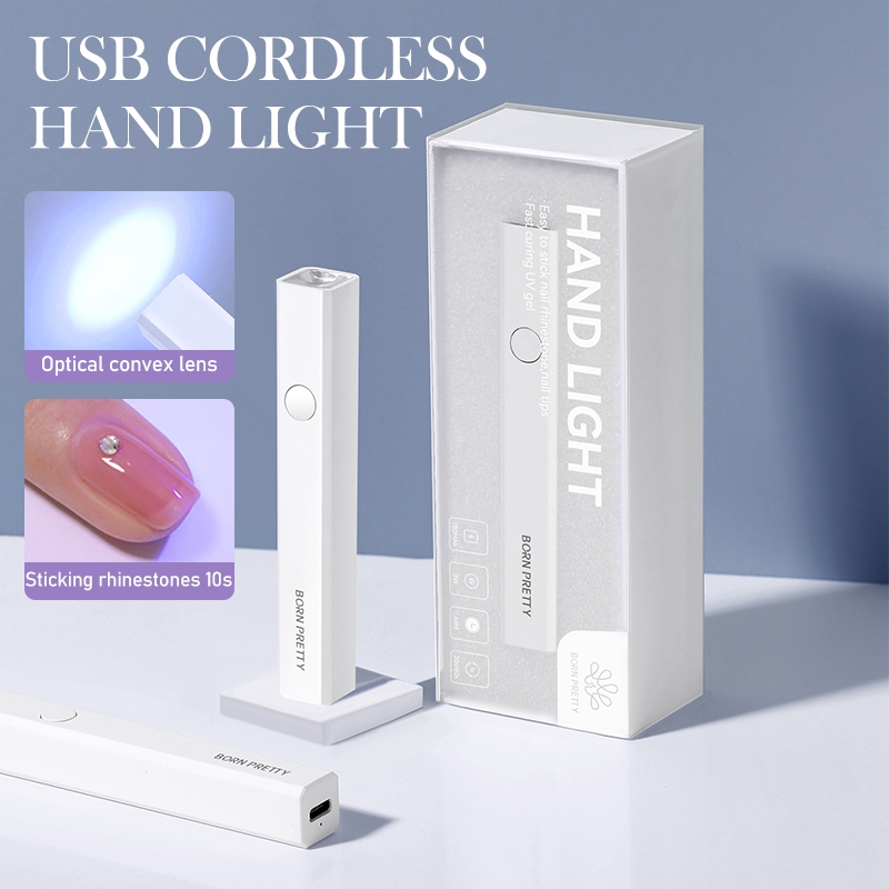 Born PRETTY แบบพกพามือถือ Mini โคมไฟเล็บสําหรับเจล 3W Quick Dry USB เล็บเครื่อง UV LED เล็บเจล Curing Home Travel ใช้