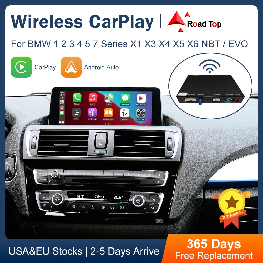Wireless CarPlay ถอดรหัสสําหรับ BMW 1 2 3 4 5 6 7 Series X1 X3 X4 X5 X6 MINI NBT EVO ระบบกล้องด้านหล