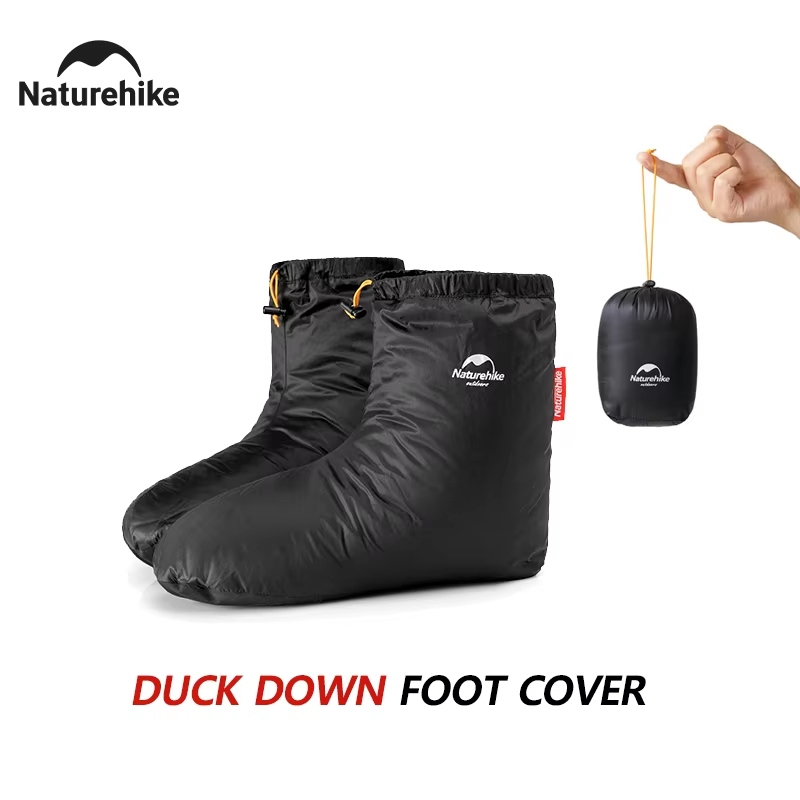 Naturehike Warm Down Shoes Cover 0℃~-15℃ ฤดูหนาวกันน้ําตั้งแคมป์กลางแจ้งเป็ดลงเท้าปกถุงเท้า ยู นิสซ์ ลงแจ็คเก็ต