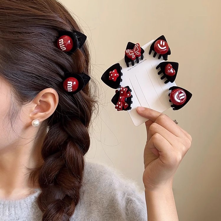 เกาหลีแฟชั่นหูแมวรูปตัวอักษรสีแดงกิ๊บติดผมหญิงอินนักเรียนน่ารักของขวัญปีใหม่ - รูปที่ 2