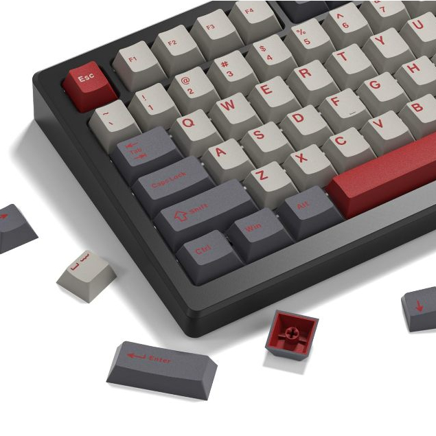 132 คีย์ Retro Cherry Profile Key Caps Custom PBT Doubleshot Keycaps ชุด
