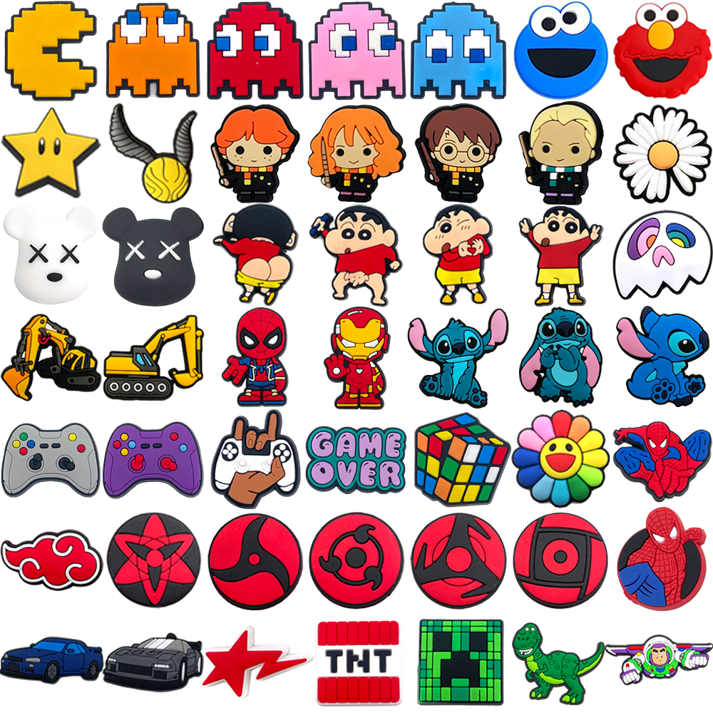 59 รูปแบบเครื่องประดับขายดีสุด MEIDJ รองเท้า Charms จี้ปุ่ม Clog Pins ของขวัญเพื่อน
