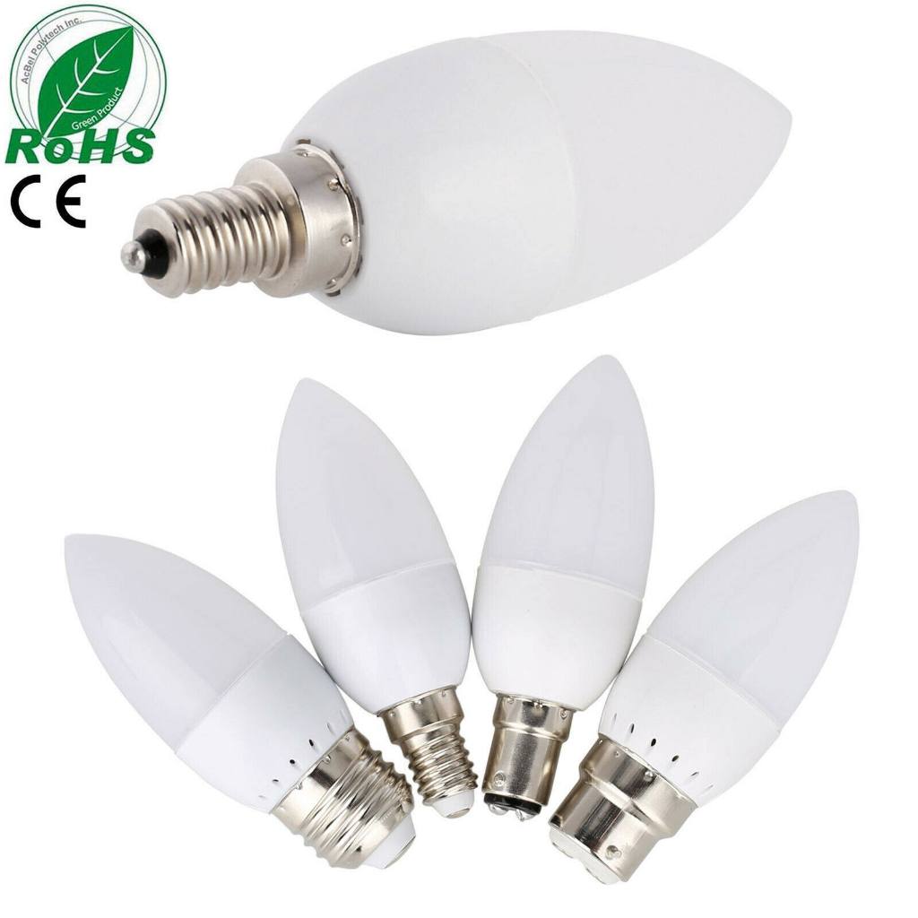 หลอดไฟ Led E27 E12 B22 B15 E14 3W โคมไฟระย้าพลาสติก Bayonet หลอดไฟ Cool Warm White โคมไฟบ้าน 220V