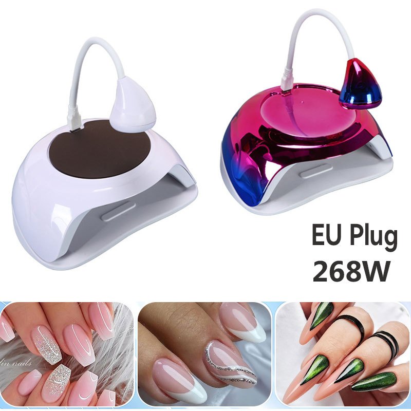2 in 1 โคมไฟเล็บเครื่องเป่าสําหรับ Curing เจลเล็บ 57+8 UV Led โคมไฟ Professional Led UV Drying Salon