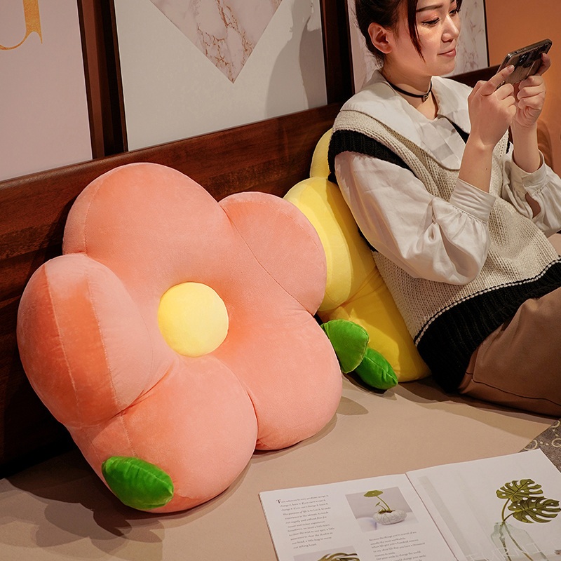 🌸หมอนอิงรูปดอกไม้💕เบาะโซฟาห้องนั่งเล่น หมอนงีบ เบาะรองหลังสำนักงาน