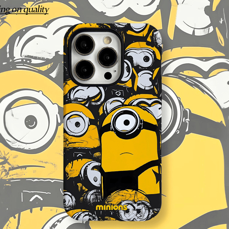 เคสโทรศัพท์มือถือ กันกระแทก Minions สําหรับ Iphone 16promax 15pro 14promax 2 in 1 13 12 xr xs 7plus 7