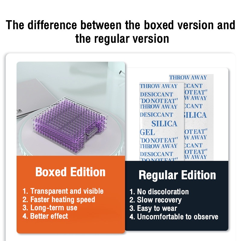 dry box สารดูดความชื้น Silica gel (ซิลิก้าเจล) พร้อมกล่อง กันชื้นไว้เก็บกับกล้องถ่ายรูปป้องกันรา กล่องลูกปัดดูดความชื้นซิลิก้าเจลแบบใช้ซ้ำได้ชิ้นของแท้ (สีน้ำเงิน)