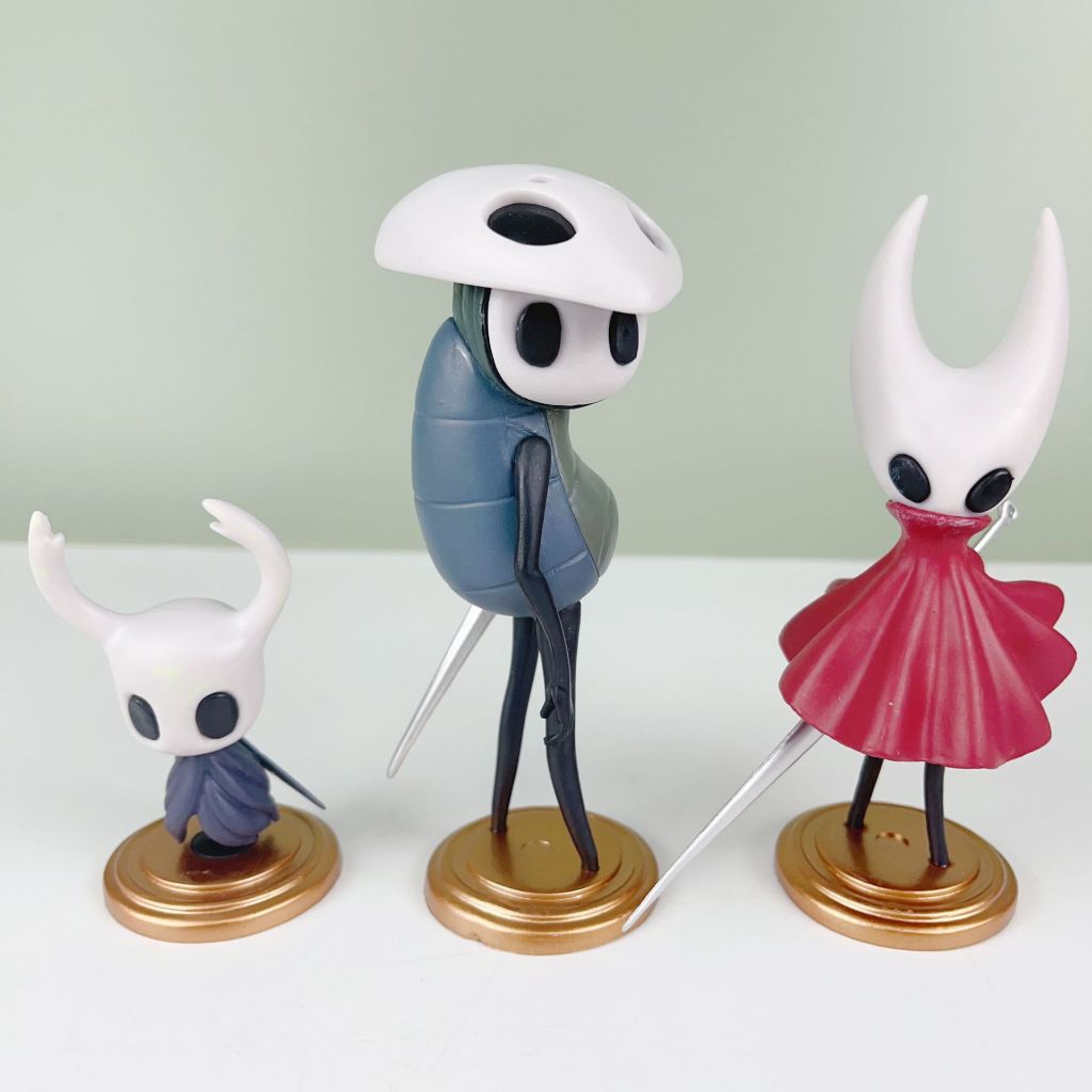 3 ชิ้น/เซ็ต 8-13 ซม.Hollow Knightเกมรูปผ้าไหมเพลงอัศวิน Quirrel รุ่น Q PVC ตัวเลขการกระทําเดสก์ท็อปตกแต่งตุ๊กตาของเล่น