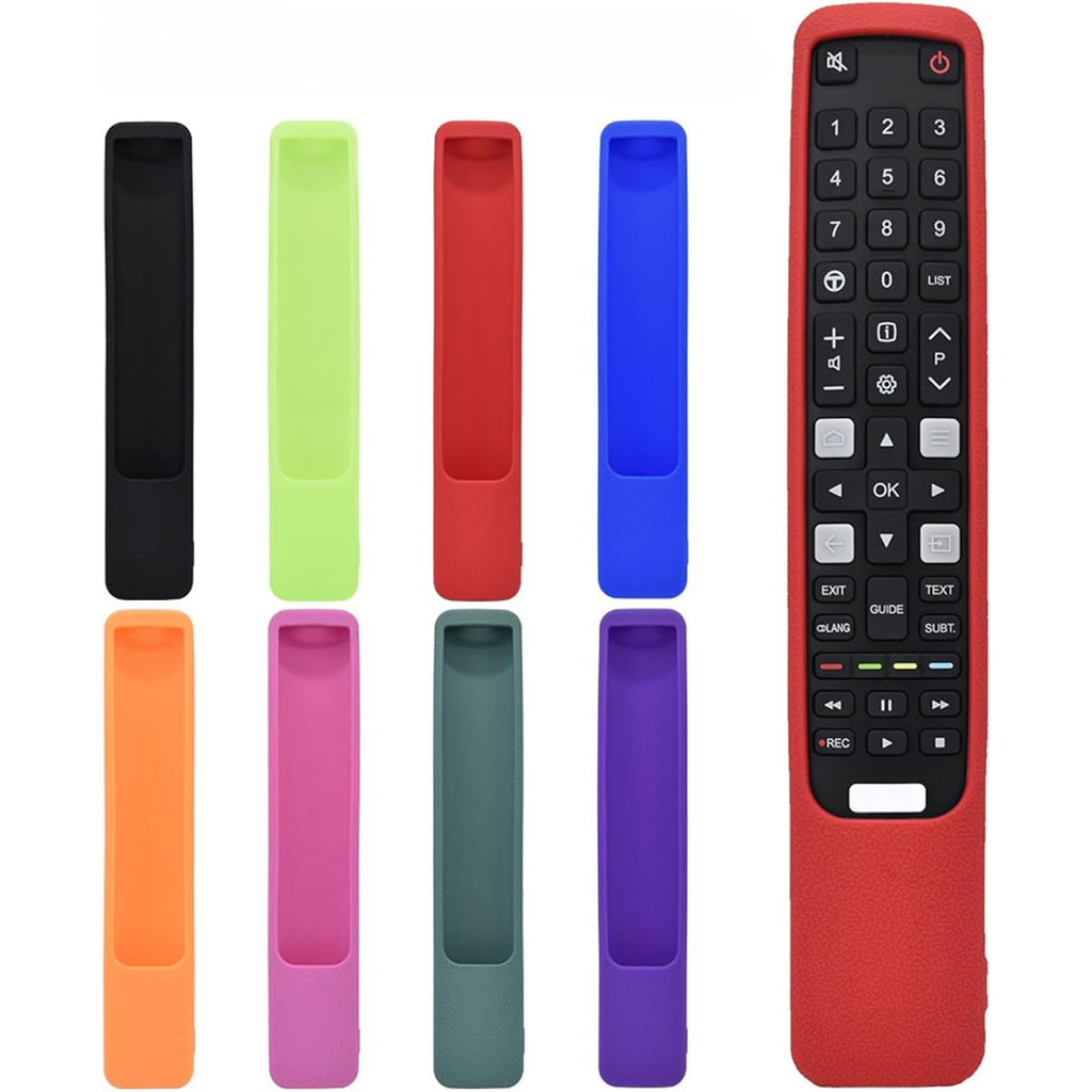 นุ่มและยาวนานซิลิโคนสําหรับ RC802N ซิลิโคนที่มีสีสันกรณีรีโมทคอนโทรลสําหรับ TCL RC802N YUI1 YU14 U43P6046 U49P6046 ลื่นซิลิโคนป้องกัน Soft Case