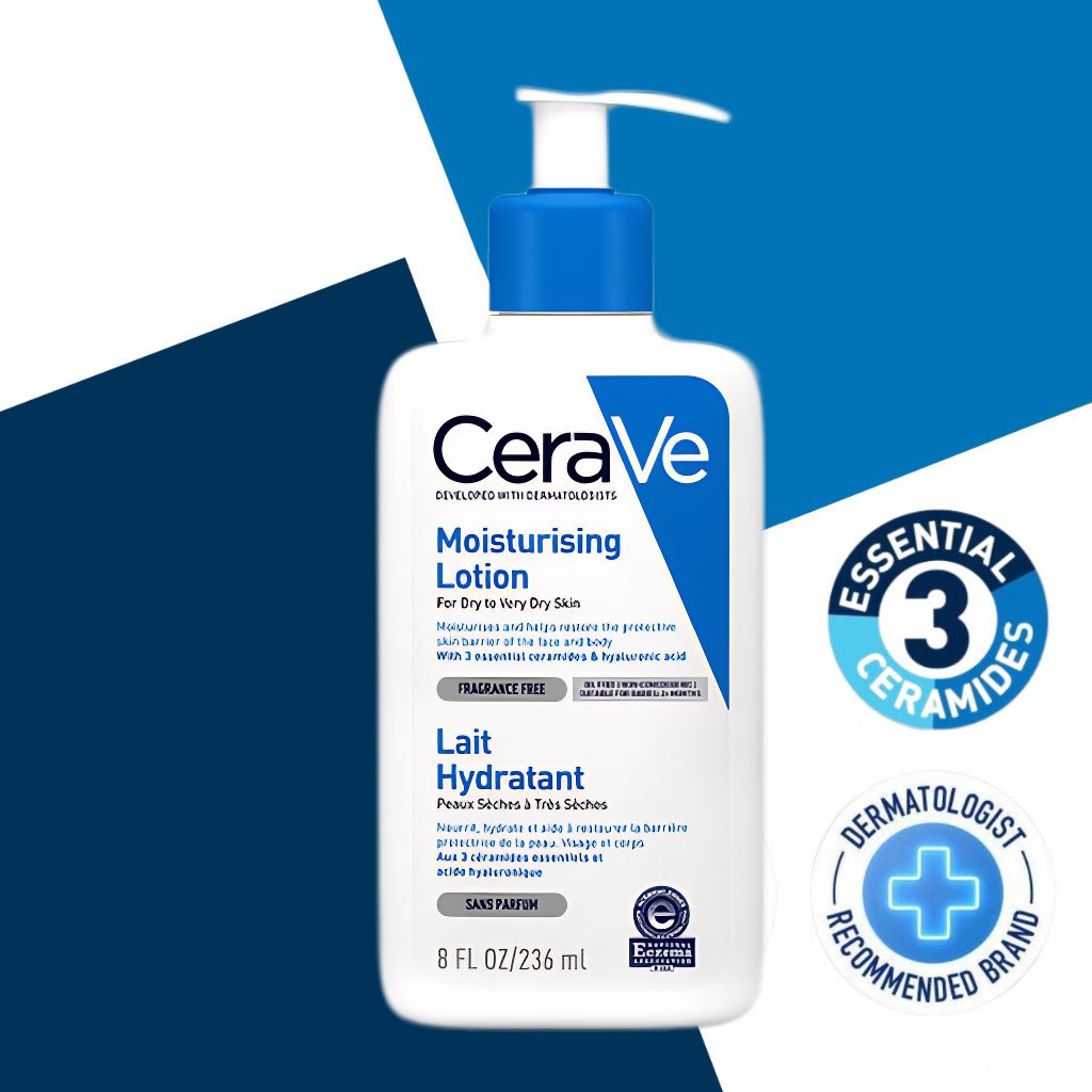 Cerave Moisturizing Lotion & Ceramide Moisturizer Reliever Dry Dkin 236ml