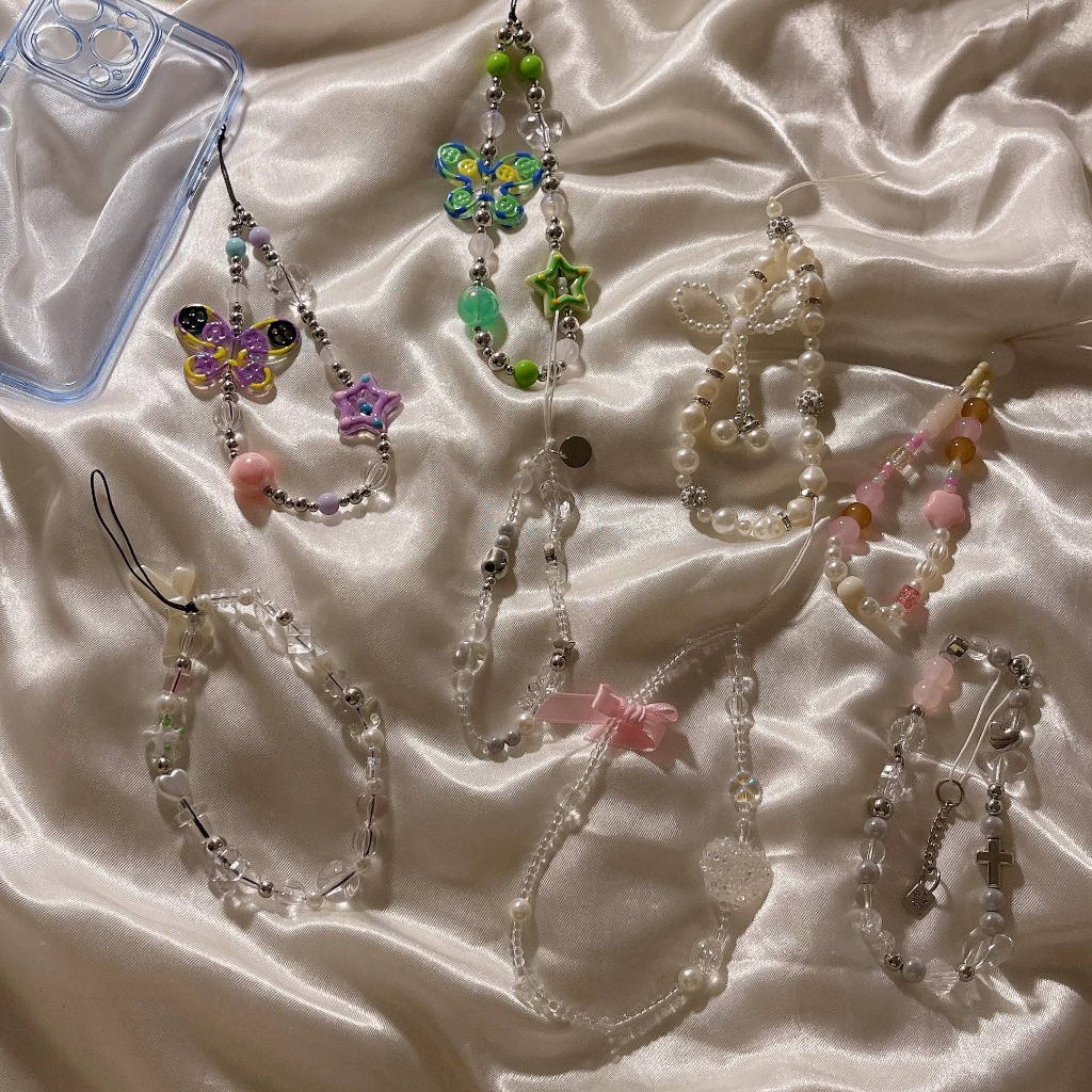 แฟชั ่ นเกาหลีมุก Bowknot โทรศัพท ์ Charm เลียนแบบมุกลูกปัดสําหรับเคสโทรศัพท ์ น ่ ารักสายรัดมือถือ Y2K อุปกรณ ์ เสริมขายส ่ ง