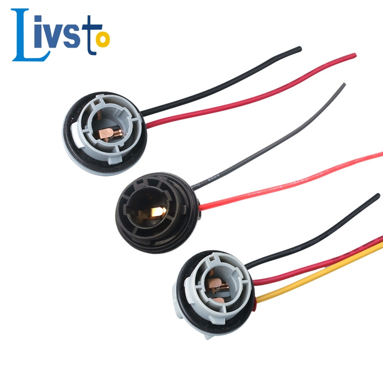1 ชิ้นรถ LED ซ็อกเก็ตสายไฟ BA15S/1156/1157 หลอดไฟไฟเลี้ยวซ็อกเก็ตสายไฟผู้ถือโคมไฟ
