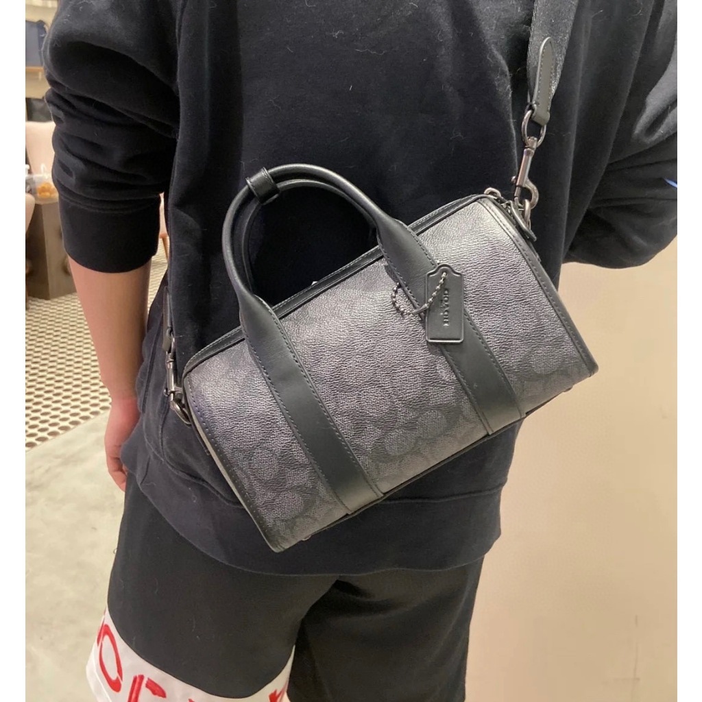 ของแท้ 100% COACH Mens Bag Logo Print Cowhide GOTHAM24 Portable Shoulder Messenger Bag CA186