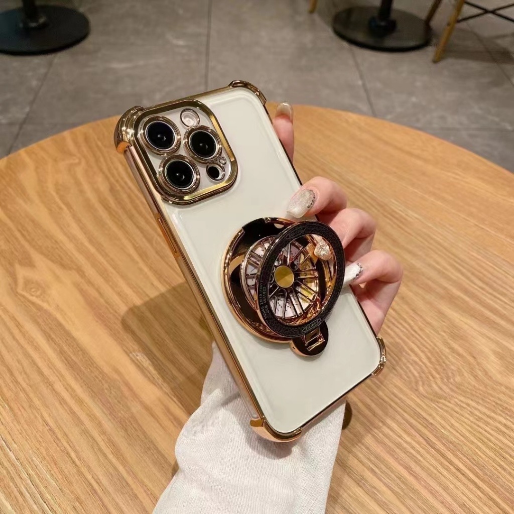 เคส For iPhone 12 Pro max X XS XR XS Max 11 12 Pro สี่มุม Anti Drop Gyro Stand กรณีโทรศัพท์