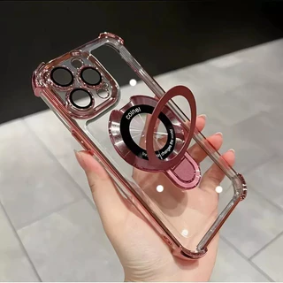 กรณีแม่เหล็กสําหรับ Redmi หมายเหตุ Note 14 13 12 11 10 9 Pro 9S 10S 11S Electroplating Anti-Drop ผู้ถือเคสโทรศัพท์พร้อมฟิล์มแก้วเลนส์