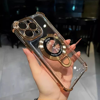 กรณีแม่เหล็กสําหรับ Redmi หมายเหตุ Note 14 13 12 11 10 9 Pro 9S 10S 11S Electroplating Anti-Drop ผู้ถือเคสโทรศัพท์พร้อมฟิล์มแก้วเลนส์