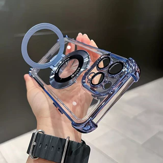 กรณีแม่เหล็กสําหรับ Redmi หมายเหตุ Note 14 13 12 11 10 9 Pro 9S 10S 11S Electroplating Anti-Drop ผู้ถือเคสโทรศัพท์พร้อมฟิล์มแก้วเลนส์