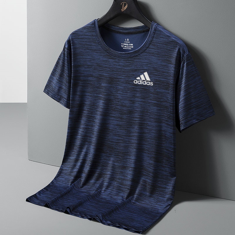 M-8xl เสื้อยืดแขนสั้นผู้ชายเสื้อยืดผ้าไหมน้ําแข็งหลวมเสื้อยืดขนาดใหญ่ Perspiration ยืด Jogging Breathable