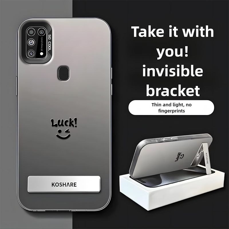 เคส Samsung M30S M31 M31 PRIME M21 รูปแบบรอยยิ้ม LUCK แบบกำหนดเองด้วยการออกแบบวงเล็บหนึ่งคำ