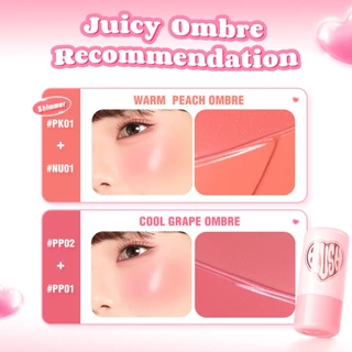 Pinkflash Multi-Use Watery Blush Stick Healthy Rosy Cream Blendeable High pigment ติดทนนานเริ่มต้น Sun-kissed Glow แบบพกพา Moisturizing 6 เฉดสี