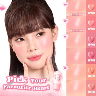 Pinkflash Multi-Use Watery Blush Stick Healthy Rosy Cream Blendeable High pigment ติดทนนานเริ่มต้น Sun-kissed Glow แบบพกพา Moisturizing 6 เฉดสี