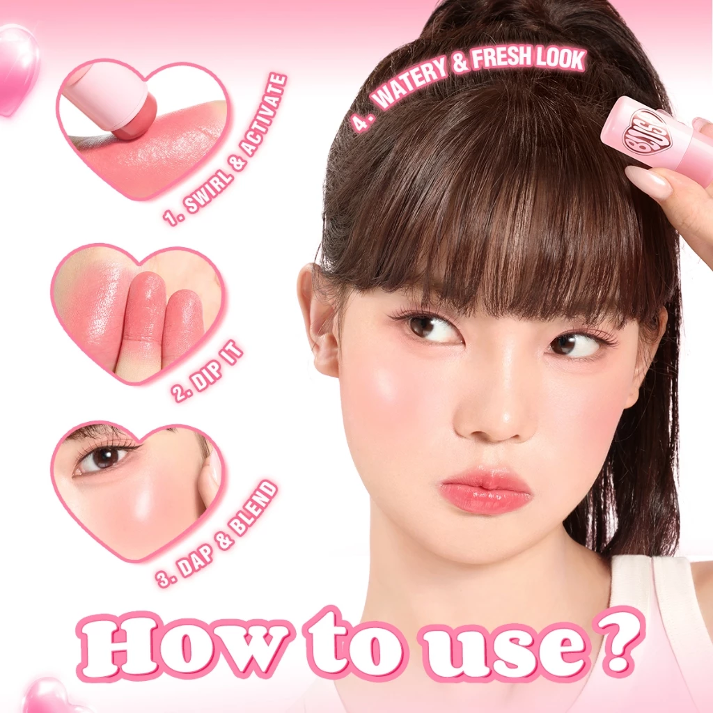 Pinkflash Multi-Use Watery Blush Stick ครีมบลัช High Pigment ติดทน thumbnail 7