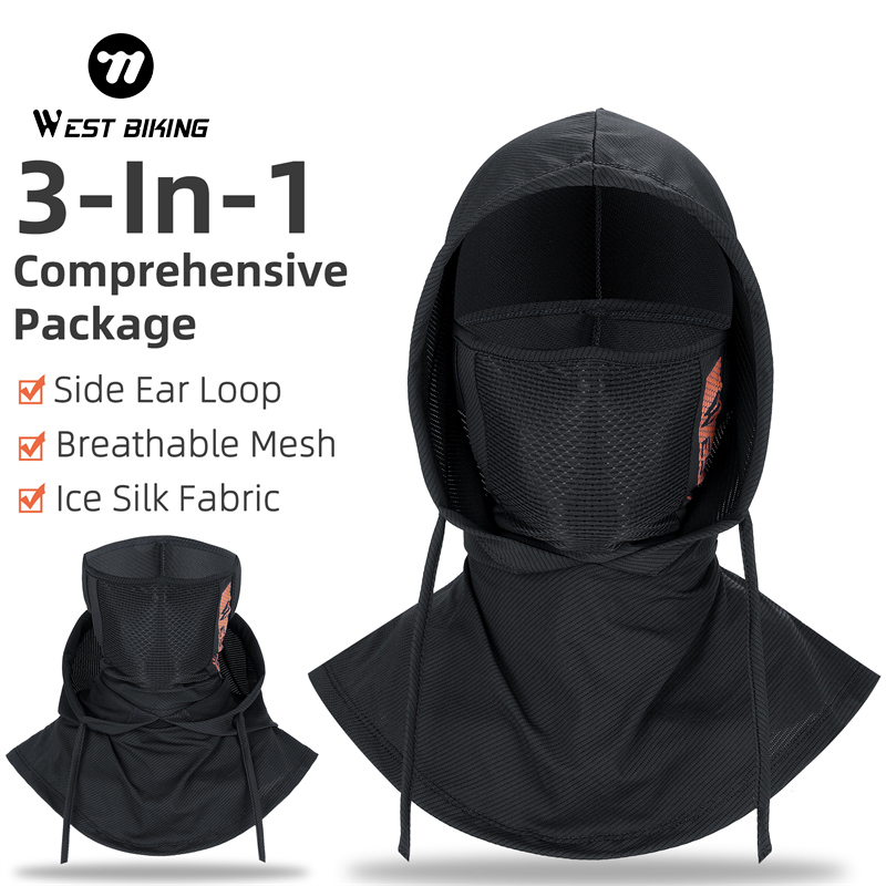 【พร้อมส่งจากกรุงเทพ】WEST BIKING หน้ากากไหมพรม กันแดด ระบายอากาศ เต็มหน้า สําหรับขี่จักรยานยนต์