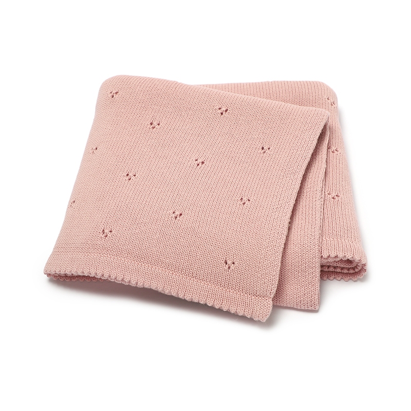 ผ้าห่มเด็ก Super Soft Neworn เด็กทารกเด็กผู้หญิงผ้าฝ้ายถักผ้านวมสําหรับรถเข็นเด็ก 90*70 ซม.เด็กโยน Mats
