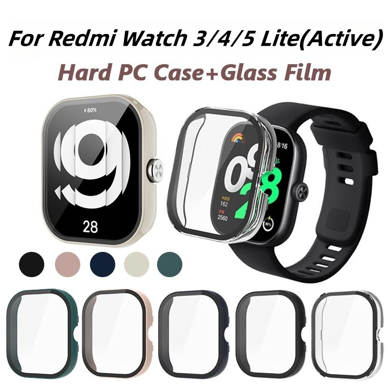 Pc สําหรับ Redmi Watch 4/5Lite/3 5 Active/3lite Full Coverage Drop-proof เปลือกป้องกันกระจกนิรภัย Coveor สําหรับ Redmi Watch 5