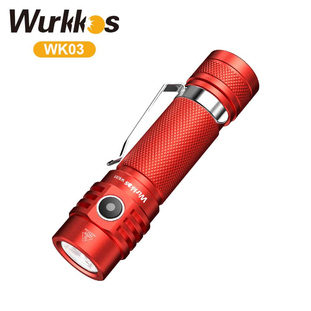 Wurkkos WK03 1800LM SST40 18650 แบตเตอรี่ USB Type-C ชาร์จไฟฉาย LED กําลังสูง