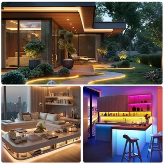 Super Bright แรงดันไฟฟ้าสูง 220VLED Light Strip สวนไฟในร่มเปลี่ยนได้อย่างอิสระ 3 M/5 M/10 M/15M20M