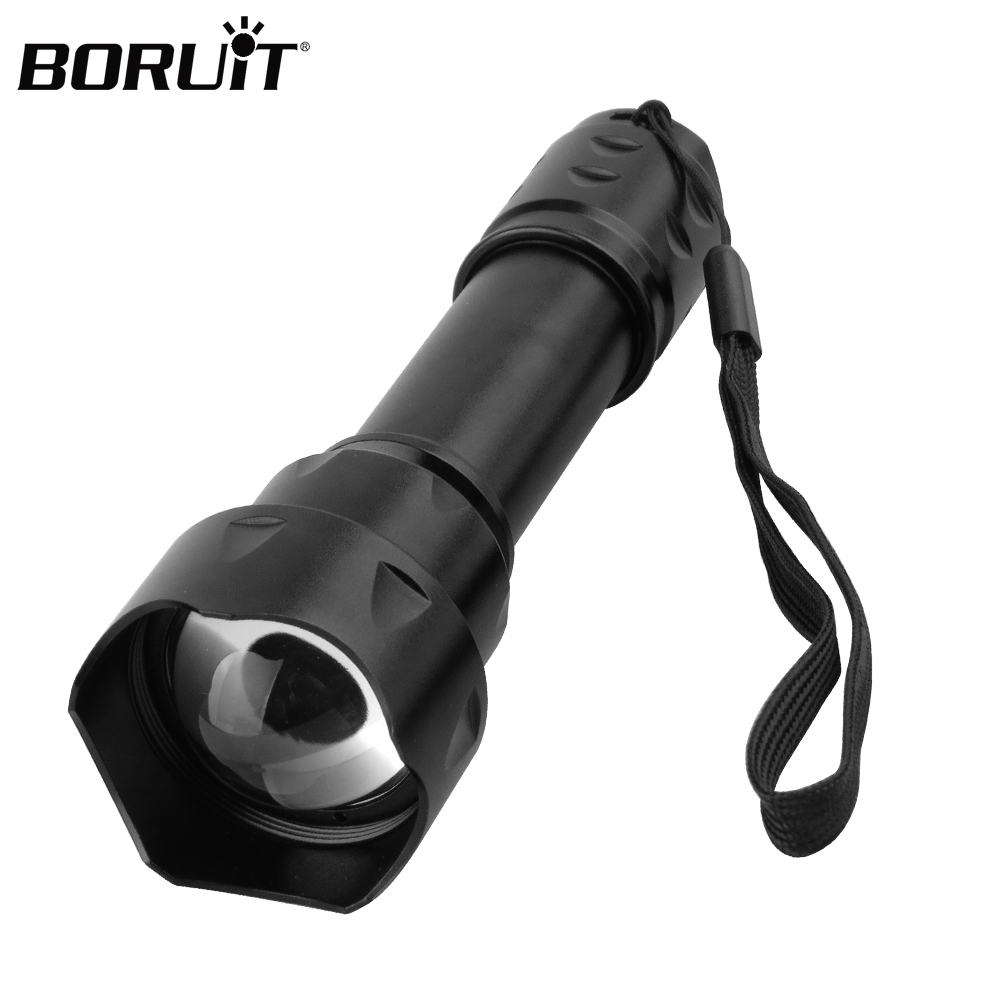 Boruit T20 อินฟราเรด Night Vision LED ซูมไฟฉาย IPX6 ไฟฉายกันน้ํา