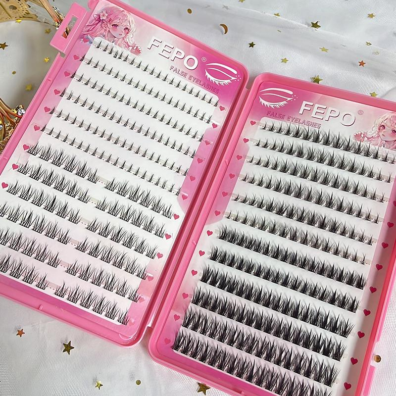 FEPO ชุดหนังสือขนตาความจุขนาดใหญ่สามารถนำมาใช้ใหม่สำหรับผู้เริ่มต้นไม่มีกาวขนตาปลอมขยายธรรมชาติสำหรั