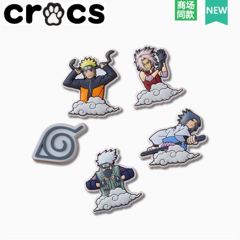 Crocs Crocs Crocs Crocs Crocs Accessories Hole Shoes Flower Cartoon Anime Naruto Leaves Kakashi Logo